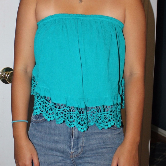 Cotton Candy Tops - Turquoise tube top